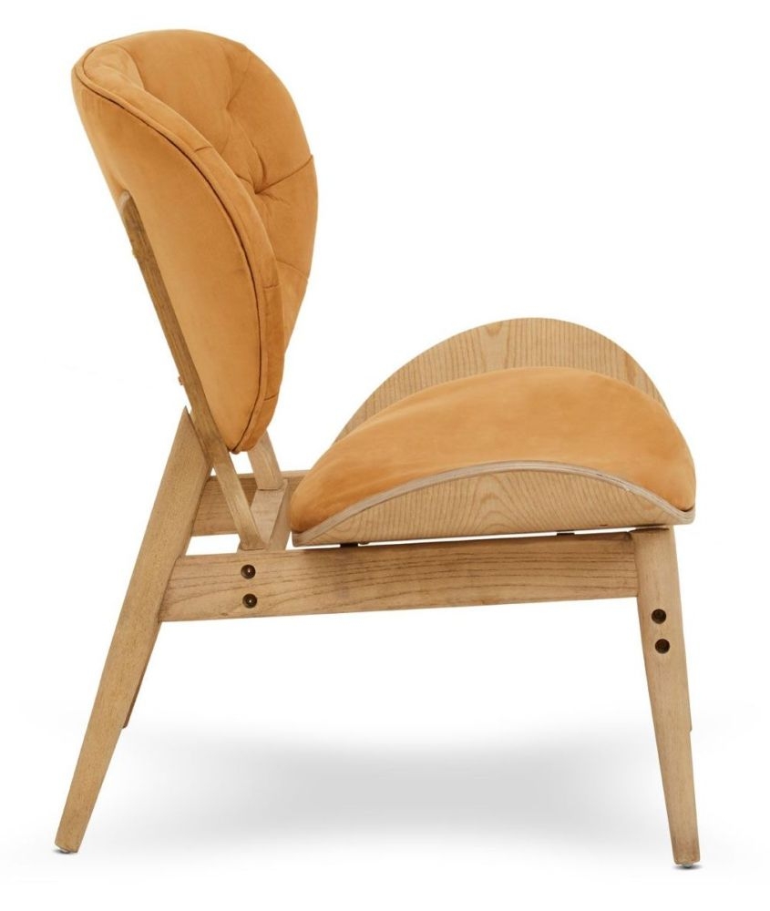 Lomita Chair, Velvet Fabric Upholstered with Wooden Legs