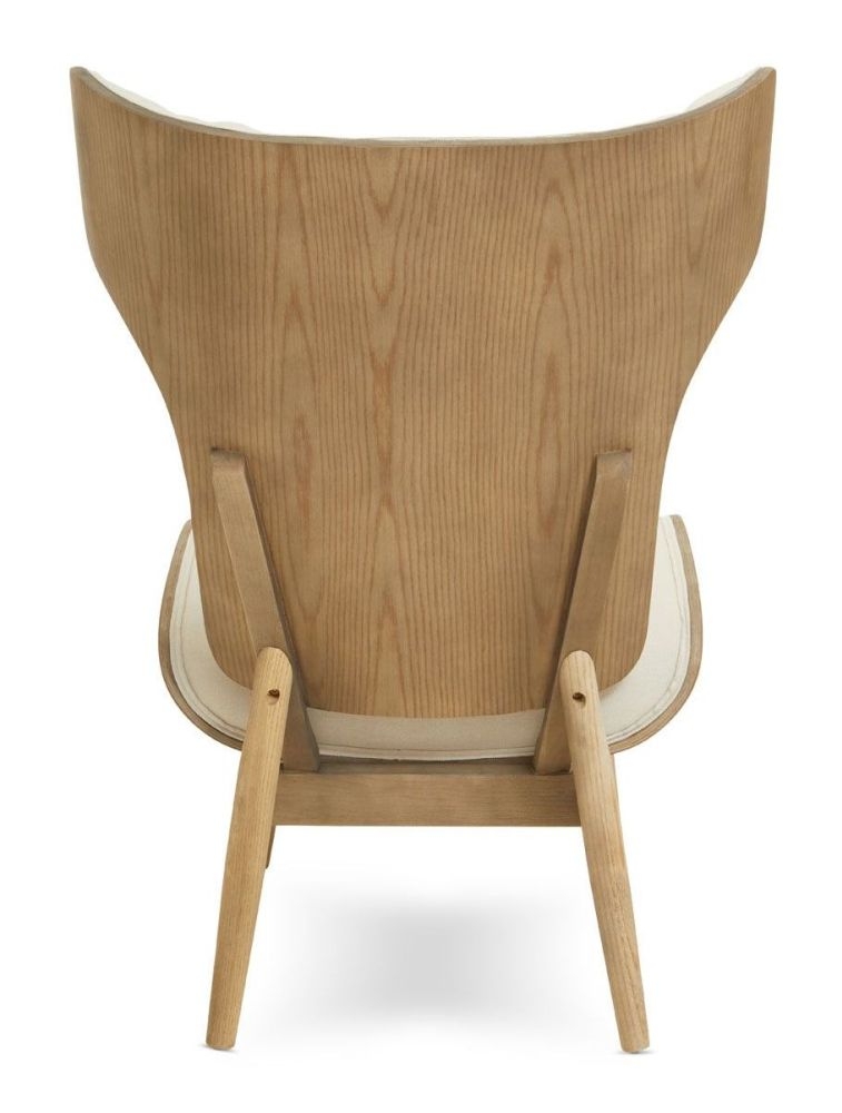 Product photograph of Lomita Beige Fabric Winged Back Chair from Choice Furniture Superstore.
