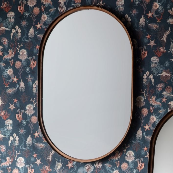 Product photograph of Greystoke Bronze Elipse Mirror - 60cm X 90 5cm - Clearance M15 from Choice Furniture Superstore.