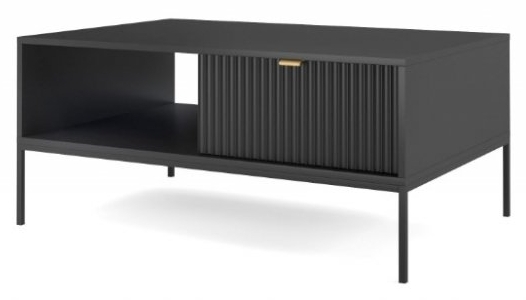 Product photograph of Kiron Black Matt Coffee Table from Choice Furniture Superstore.