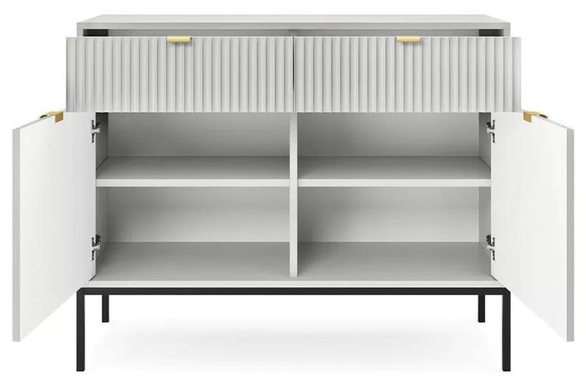 Product photograph of Nova 2 Door Sideboard - Comes In White Matt Black Matt And Grey Matt Options from Choice Furniture Superstore.