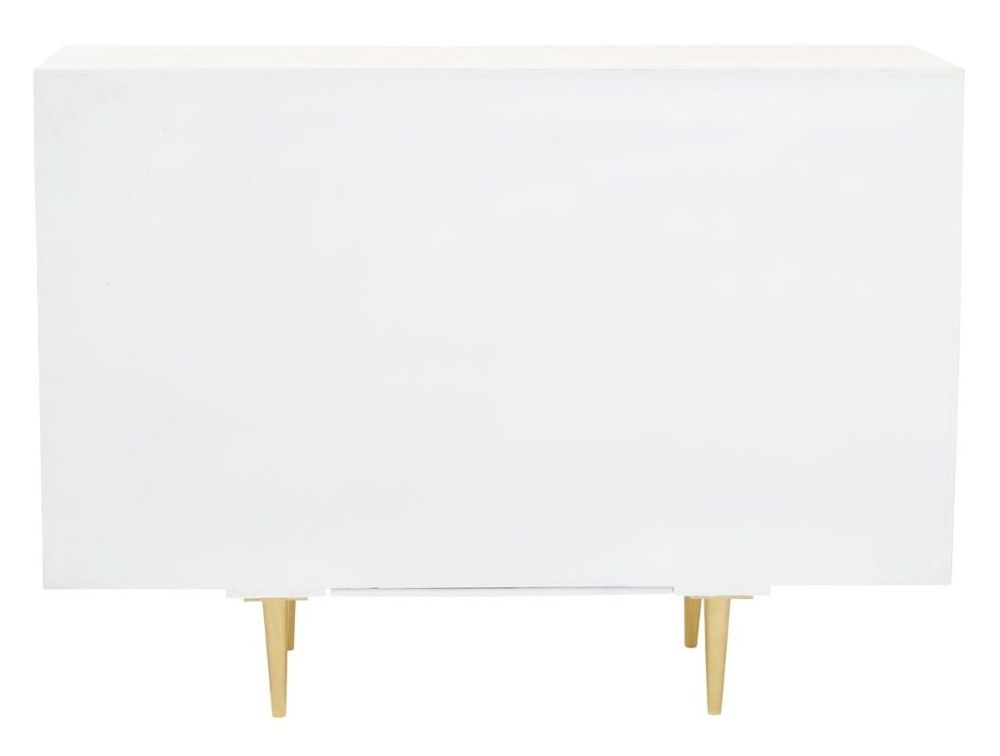 Product photograph of Verano White Mango Wood Small Sideboard 106cm W With 2 Doors from Choice Furniture Superstore.