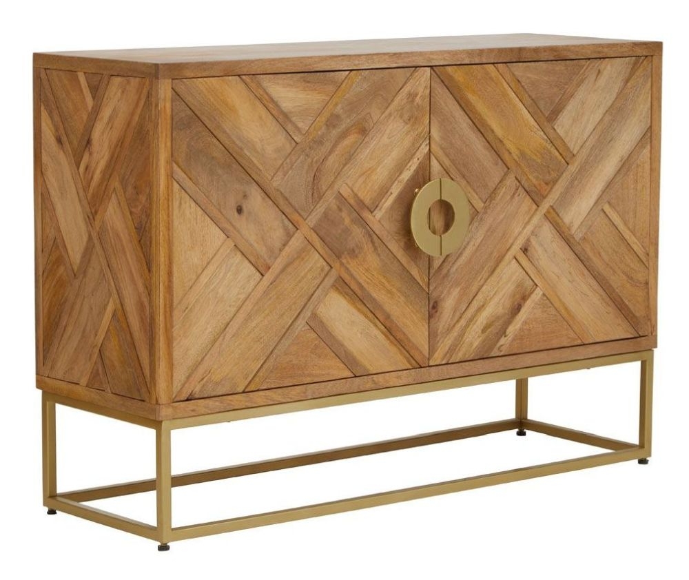 Product photograph of Matlock Natural Mango Wood Medium Sideboard 120cm W With 2 Doors from Choice Furniture Superstore.