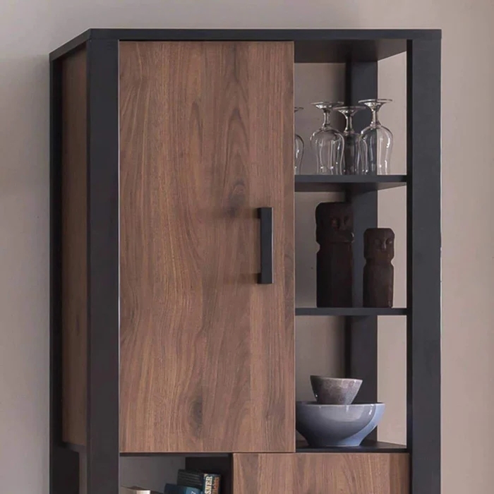 Product photograph of Nordi Walnut Cabinet from Choice Furniture Superstore.
