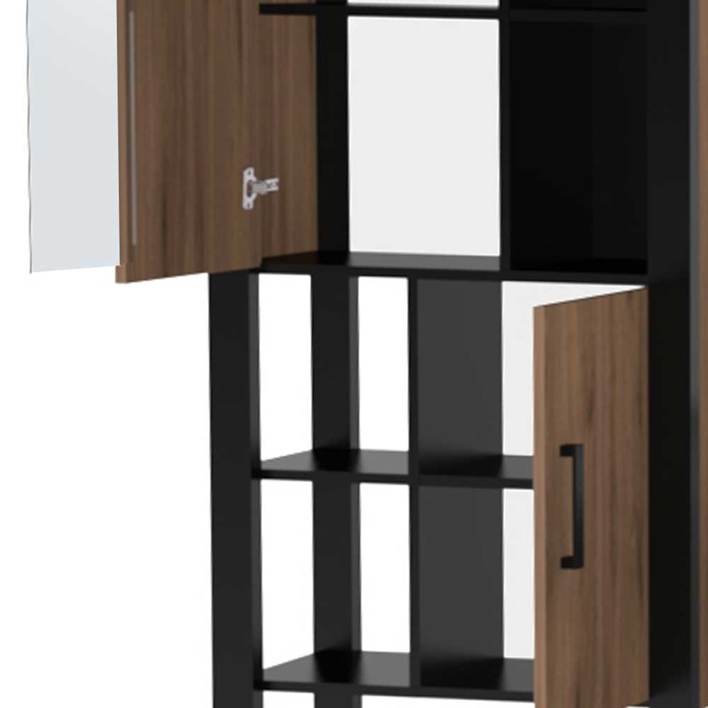 Product photograph of Fernwood Walnut Tall Display Cabinet from Choice Furniture Superstore.