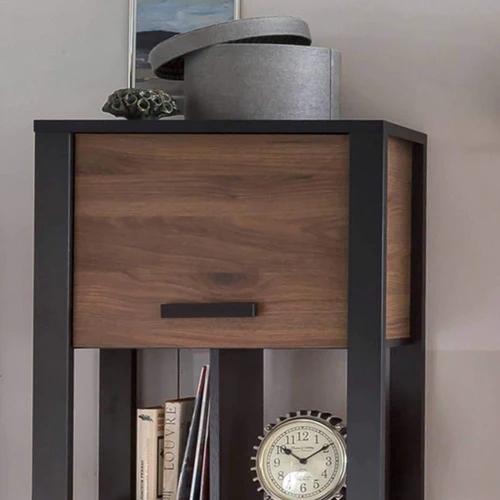 Product photograph of Nordi Walnut 2 Door Tall Cabinet from Choice Furniture Superstore.