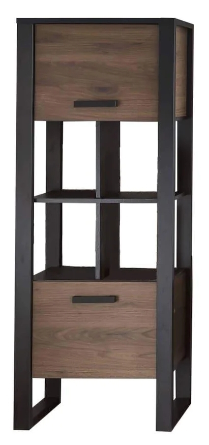 Product photograph of Nordi Walnut 2 Door Tall Cabinet from Choice Furniture Superstore.