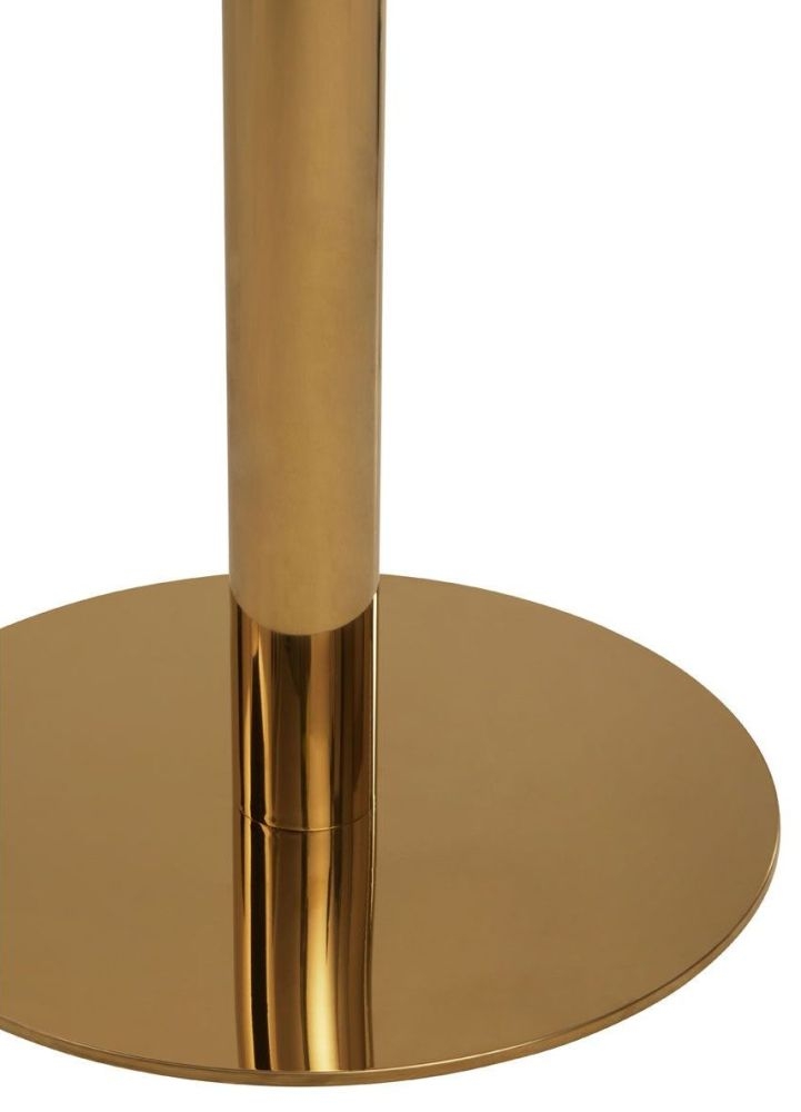 Product photograph of Prairie White Marble 2 Seater Round Dining Table With Gold Base from Choice Furniture Superstore.