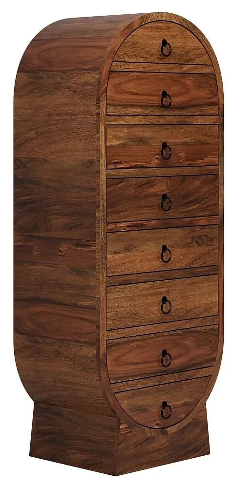 Product photograph of Maharani Sheesham Chest Indian Wood 8 Drawers Tallboy from Choice Furniture Superstore.