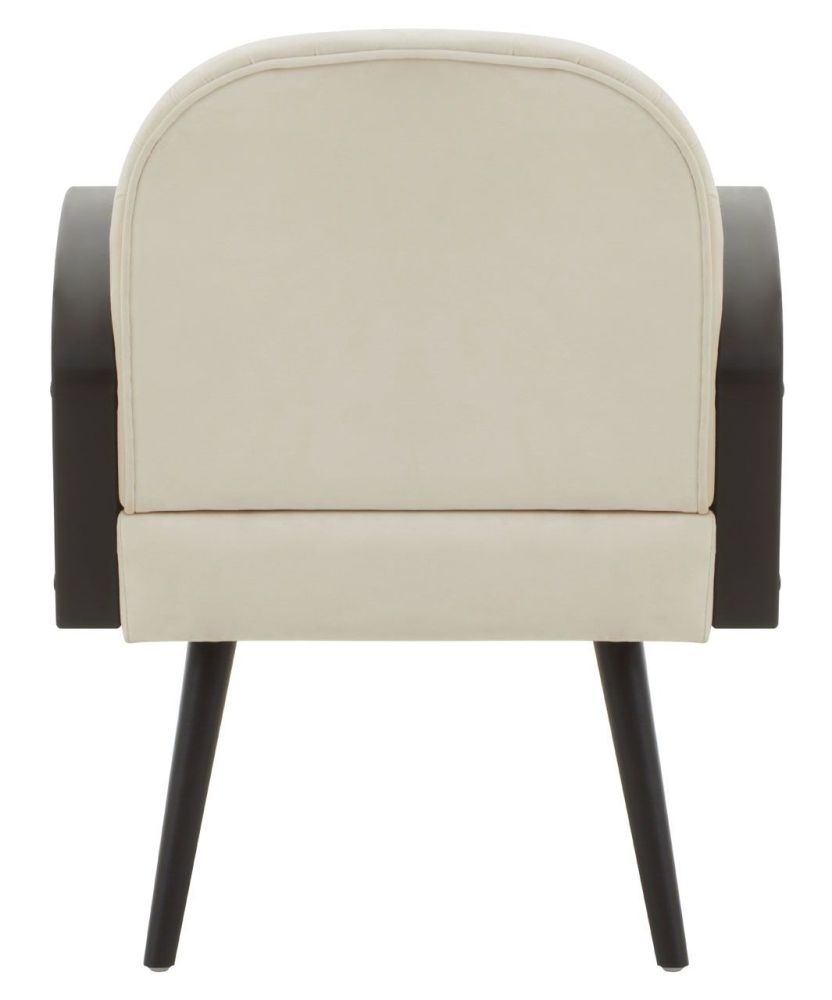 Product photograph of Blevins Natural Fabric Armchair With Black Legs from Choice Furniture Superstore.