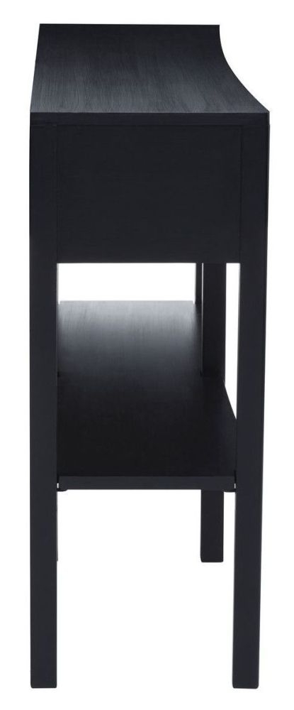 Product photograph of Zaleski Black Console Table With 2 Rattan Drawers from Choice Furniture Superstore.