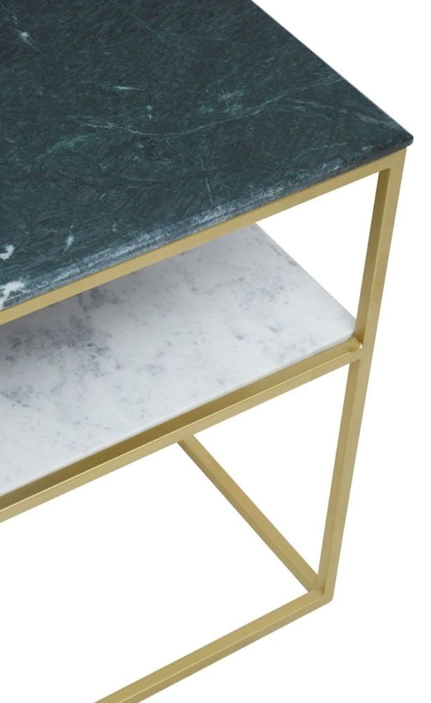 Product photograph of Galisteo Assorted Marble Top And Gold Console Table from Choice Furniture Superstore.
