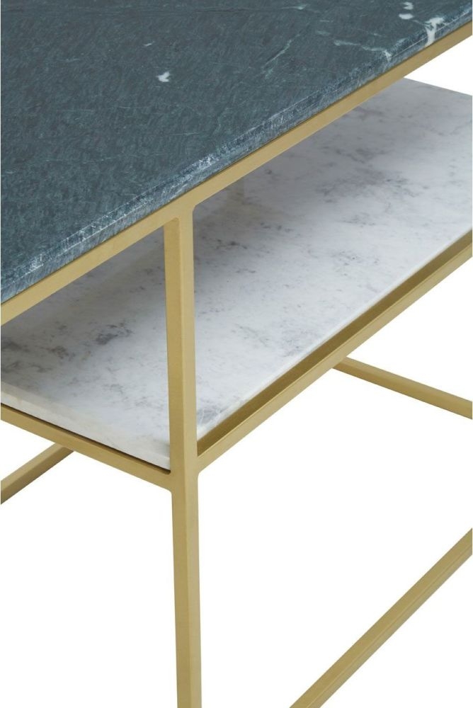 Product photograph of Galisteo Assorted Marble Top And Gold Console Table from Choice Furniture Superstore.