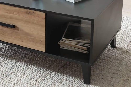 Product photograph of Barton Oak Drawer Coffee Table from Choice Furniture Superstore.