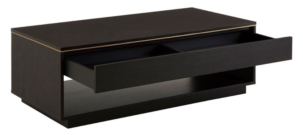 Product photograph of Hasty Brown Rubberwood Coffee Table 1 Drawer Storage from Choice Furniture Superstore.