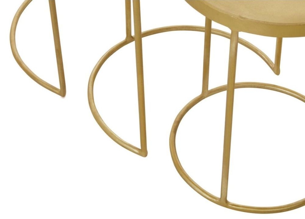 Product photograph of Higgston Gold Side Table Set Of 3 from Choice Furniture Superstore.