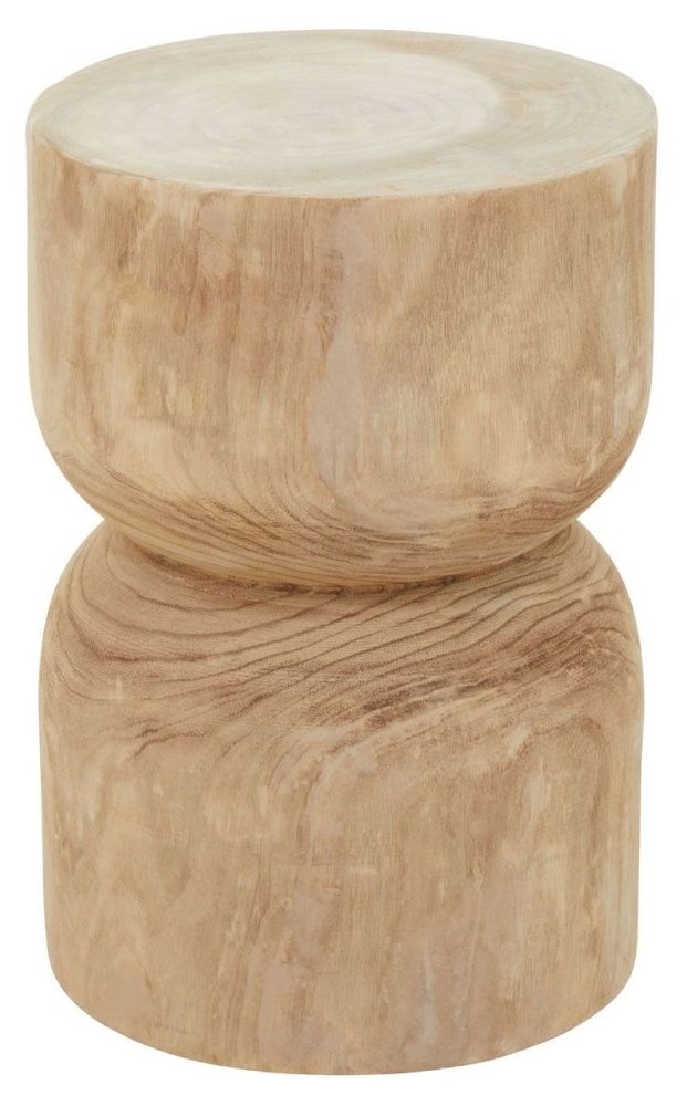 Product photograph of Keyser Natural Round Side Table from Choice Furniture Superstore.