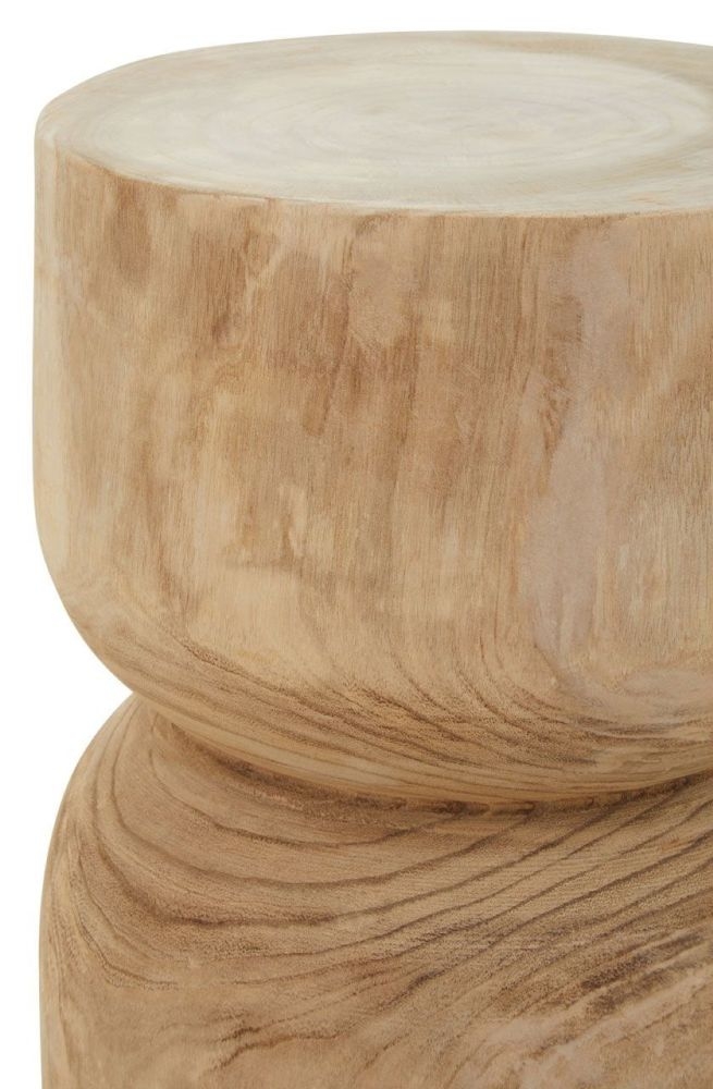 Product photograph of Keyser Natural Round Side Table from Choice Furniture Superstore.