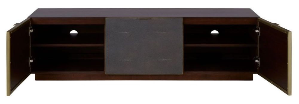 Product photograph of Kiefer Shagreen Tv Unit 160cm Stand Upto 55in Plasma Tv - 2 Doors 1 Drawer from Choice Furniture Superstore.