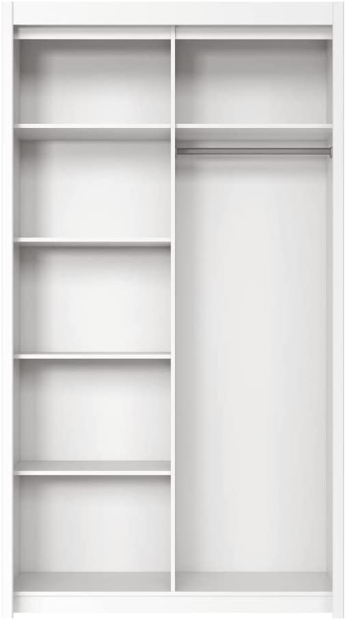 Product photograph of Inova White Matt Sliding Door Wardrobe from Choice Furniture Superstore.