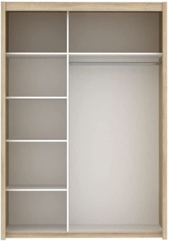 Product photograph of Inova Oak Sonoma 2 Door Sliding Wardrobe from Choice Furniture Superstore.