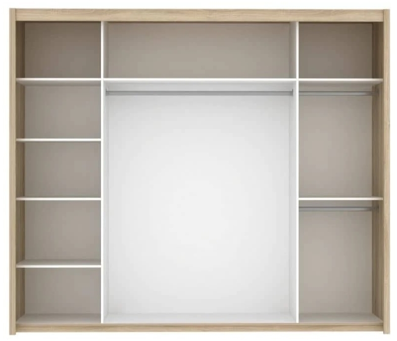 Product photograph of Cairo Oak Sonoma 3 Door Sliding Wardrobe from Choice Furniture Superstore.