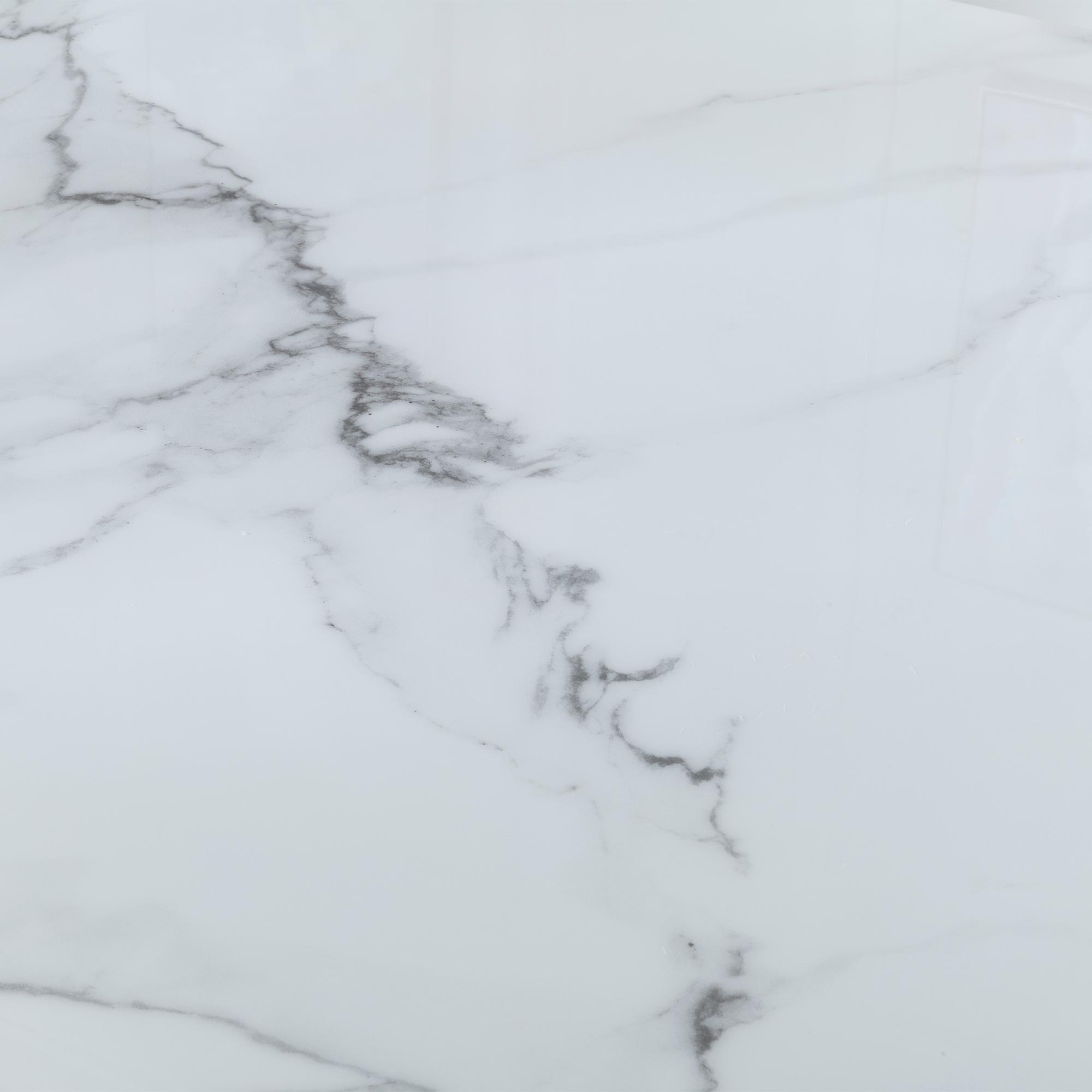 Product photograph of Madrid White Marble Dining Set - Courtney Champagne Fabric Dining Chair from Choice Furniture Superstore.