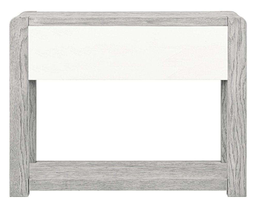 Product photograph of Amsterdam Grey Washed Oak 2 Drawer Console Table from Choice Furniture Superstore.