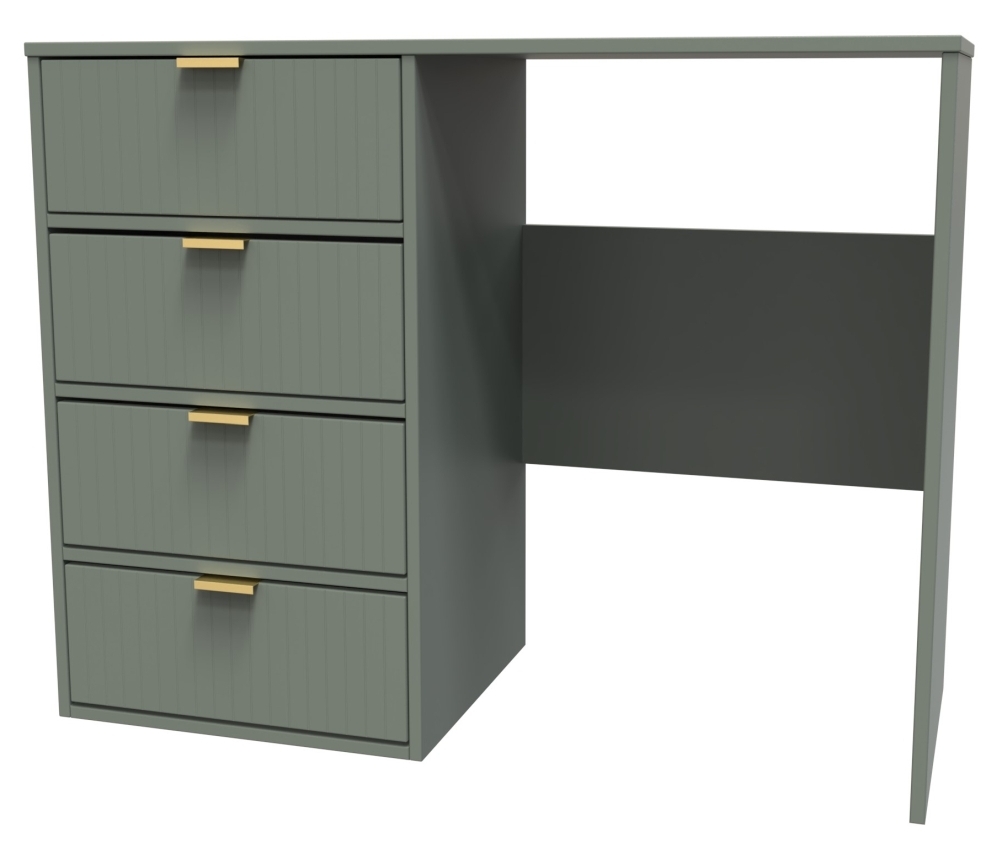 Product photograph of Linear Reed Green 4 Drawer Desk from Choice Furniture Superstore.