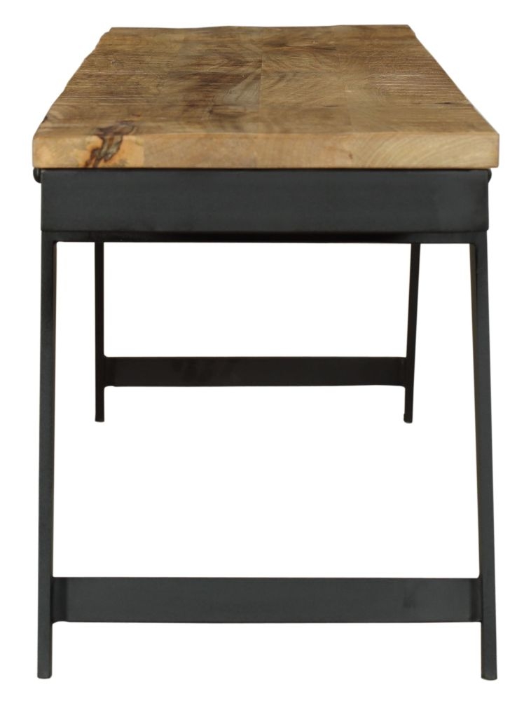 Product photograph of Clearance - Cosgrove Industrial Chic Dining Bench - Mango Wood With Black Metal from Choice Furniture Superstore.