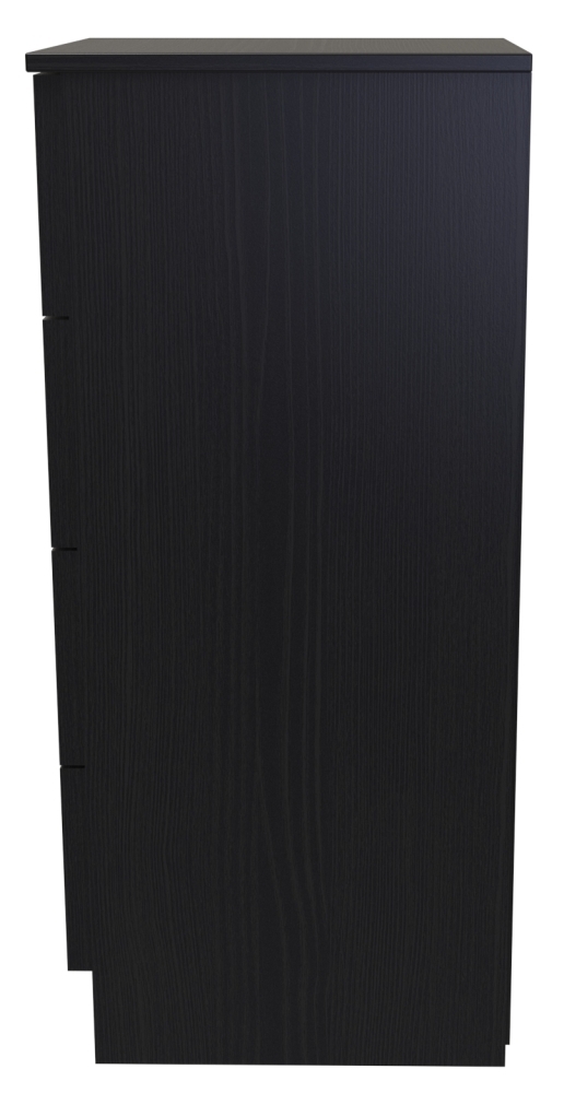 Product photograph of Rattan And Black 4 Drawer Chest from Choice Furniture Superstore.