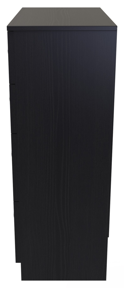 Product photograph of Rattan And Black 4 Drawer Deep Chest from Choice Furniture Superstore.