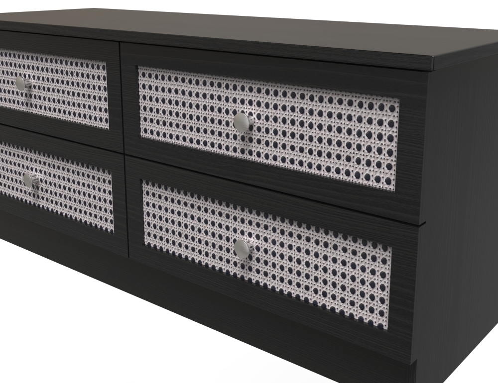 Product photograph of Rattan And Black Bed Box from Choice Furniture Superstore.