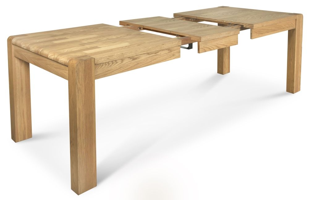 Product photograph of Bergen Oak 6-8 Seater Extending Dining Table from Choice Furniture Superstore.