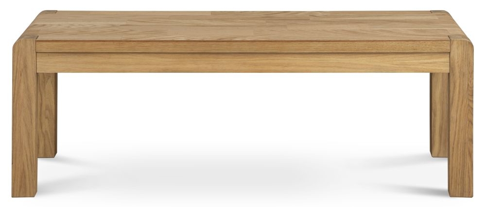 Product photograph of Bergen Oak Dining Bench from Choice Furniture Superstore.