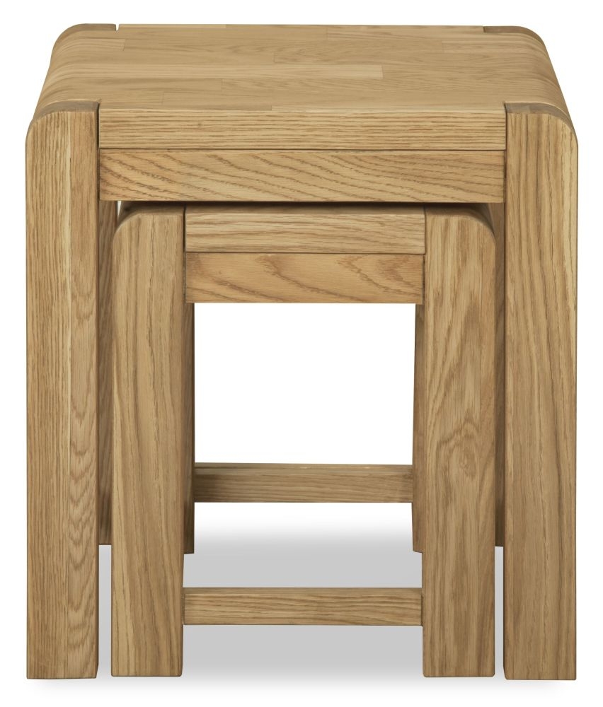 Product photograph of Laney Oak Nest Of 2 Tables from Choice Furniture Superstore.