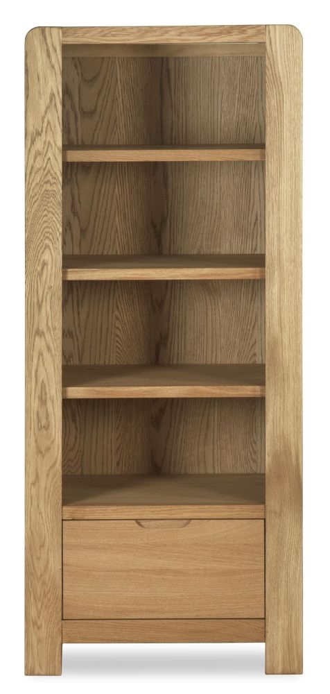 Product photograph of Brice Oak Tower Unit - 1 Drawer from Choice Furniture Superstore.
