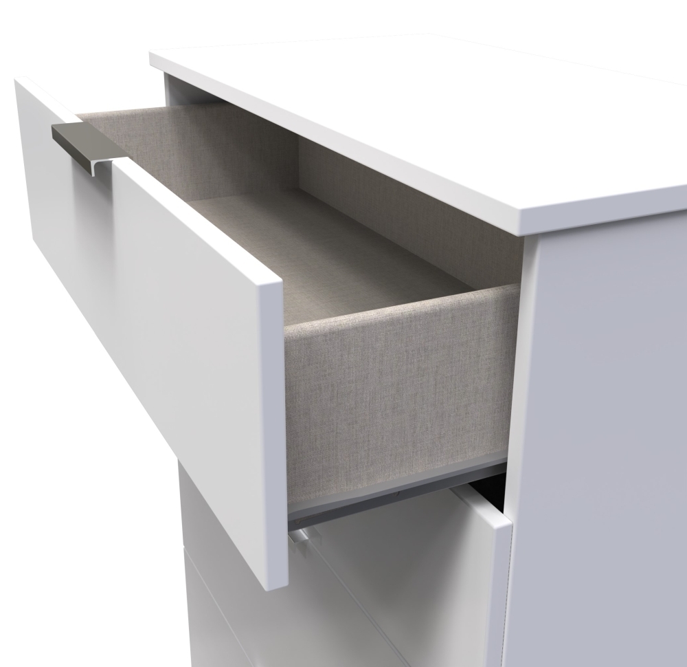 Product photograph of Plymouth White Gloss 4 Drawer Deep Chest from Choice Furniture Superstore.