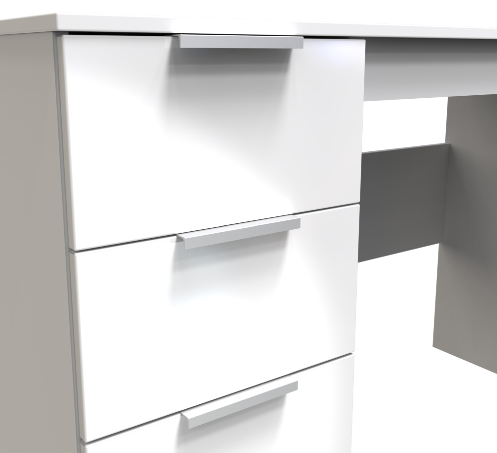 Product photograph of Plymouth White Gloss Desk from Choice Furniture Superstore.