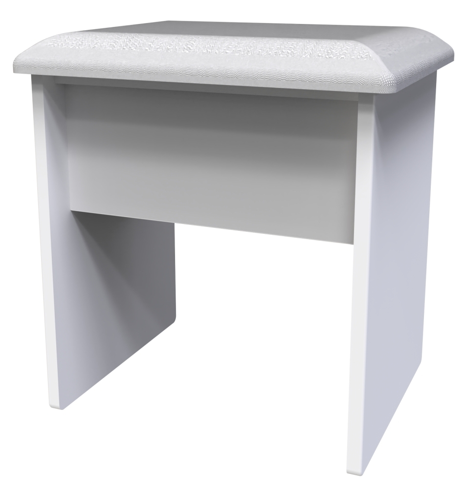 Product photograph of Plymouth White Gloss Stool from Choice Furniture Superstore.