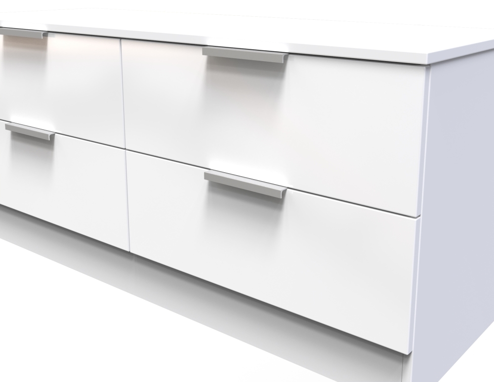 Product photograph of Plymouth White Gloss Bed Box from Choice Furniture Superstore.