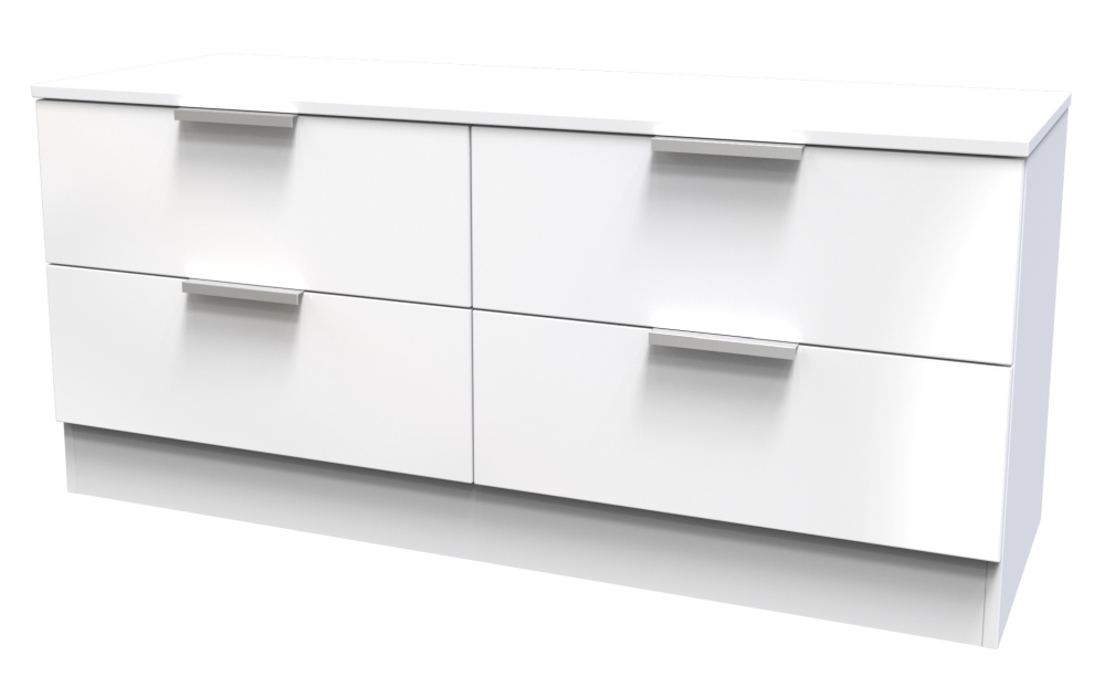 Product photograph of Plymouth White Gloss Bed Box from Choice Furniture Superstore.