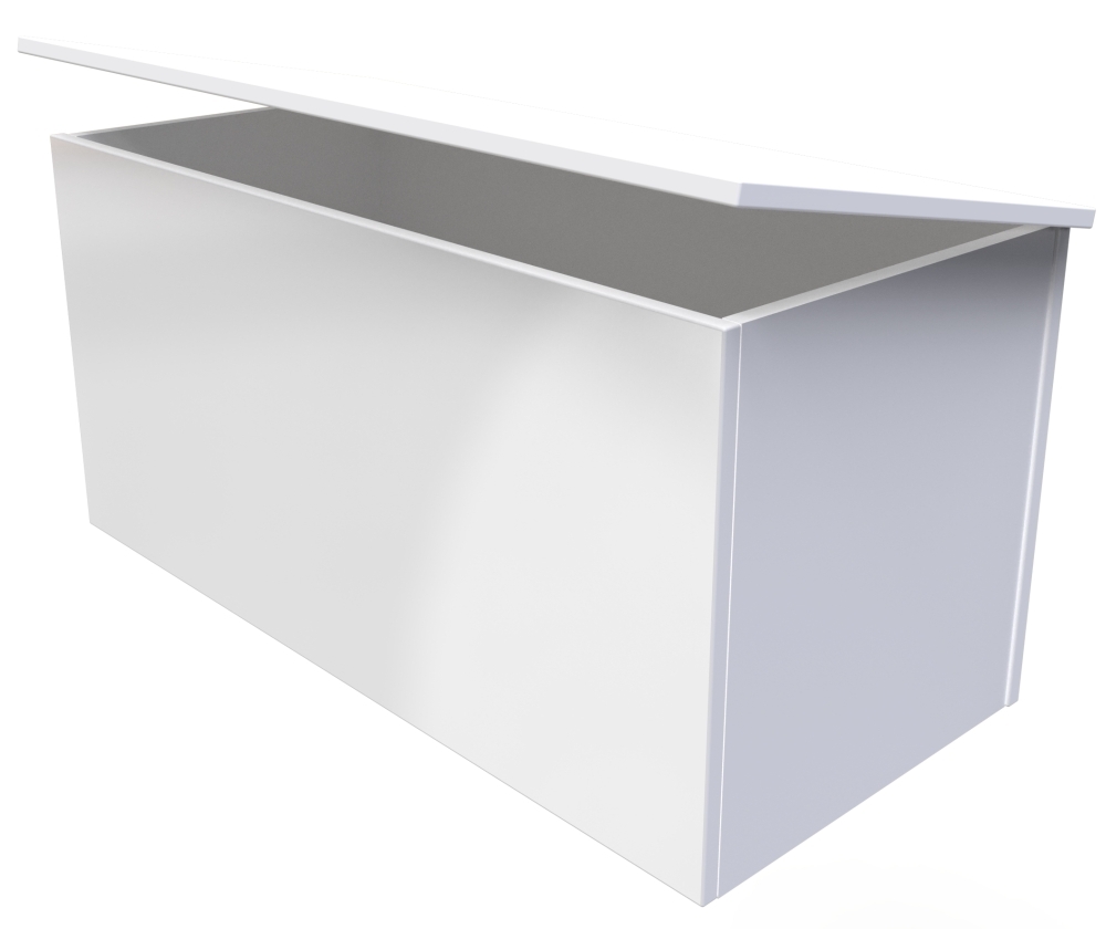 Product photograph of Plymouth White Gloss Blanket Box from Choice Furniture Superstore.