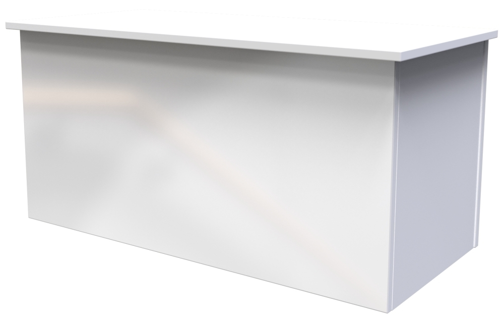 Product photograph of Plymouth White Gloss Blanket Box from Choice Furniture Superstore.