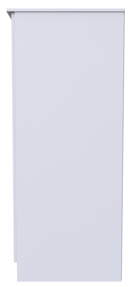 Plymouth White Gloss 2 Door Plain Midi Wardrobe