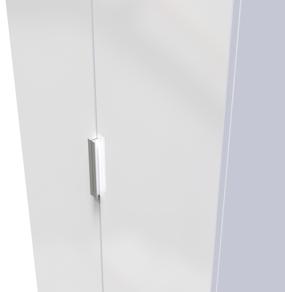 Product photograph of Plymouth White Gloss 2 Door Tall Plain Wardrobe from Choice Furniture Superstore.