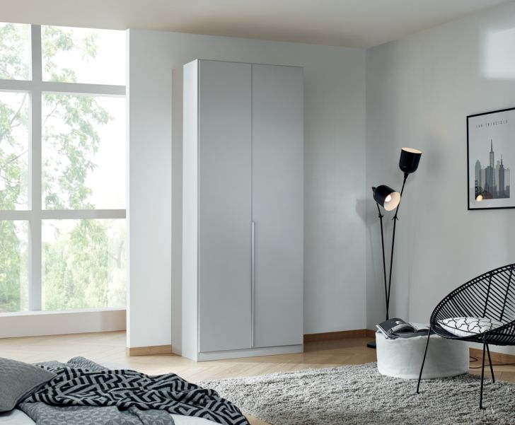 Product photograph of Rauch Alabama 91cm Silk Grey 2 Door Wardrobe from Choice Furniture Superstore.