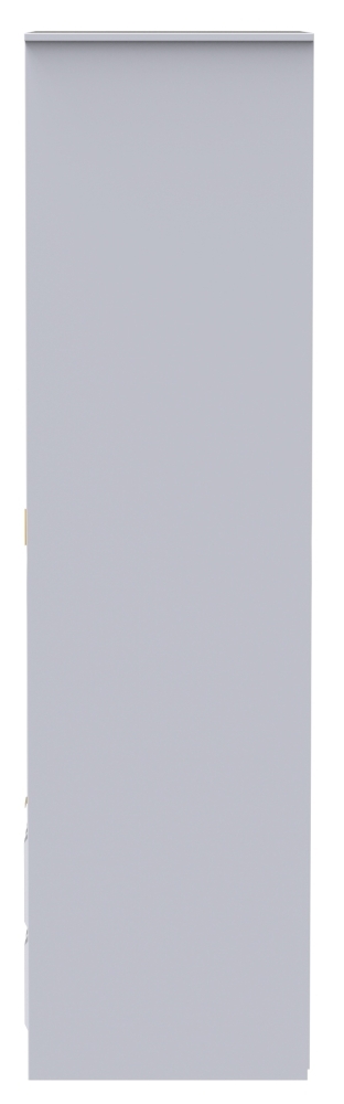 Product photograph of Cube White Matt 2 Drawer Wardrobe from Choice Furniture Superstore.