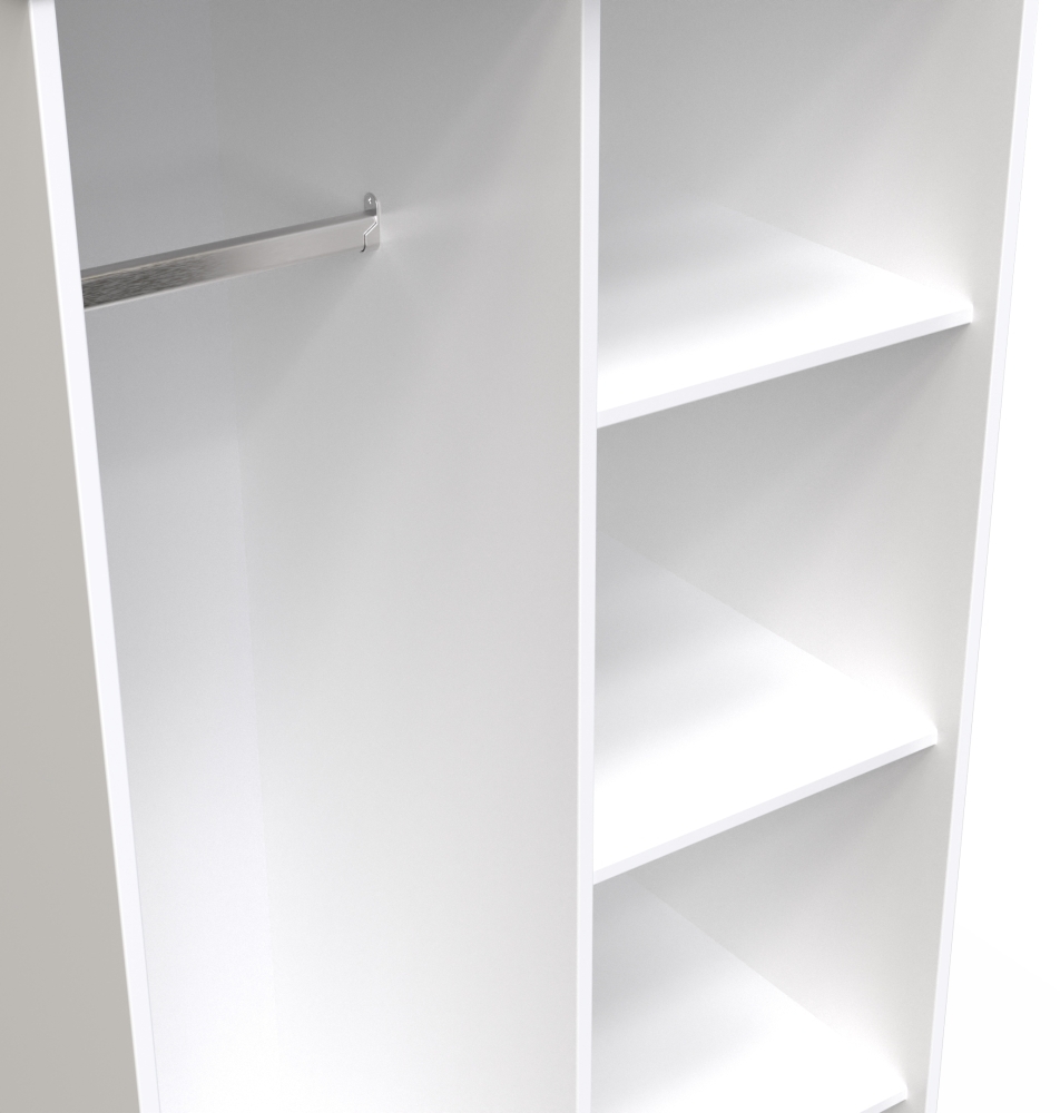 Product photograph of Cube White Matt Open Shelf Wardrobe from Choice Furniture Superstore.