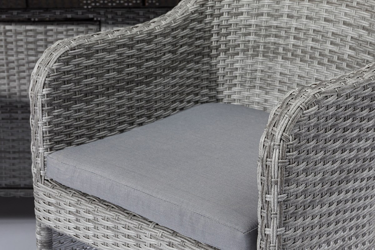 Product photograph of Maze Santorini Grey 8 Seat Oval Rattan Dining Set from Choice Furniture Superstore.
